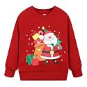 Popshion Toddler Boys Sweatshirt Cotton Lightweight Kids Winter Warm Sweater Crewneck Pullover Tops