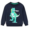 Popshion Toddler Boys Sweatshirt Cotton Lightweight Kids Winter Warm Sweater Crewneck Pullover Tops