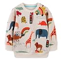 Popshion Toddler Boys Sweatshirt Cotton Lightweight Kids Winter Warm Sweater Crewneck Pullover Tops