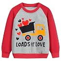 Popshion Toddler Boys Sweatshirt Cotton Lightweight Kids Winter Warm Sweater Crewneck Pullover Tops