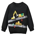 Popshion Toddler Boys Sweatshirt Cotton Lightweight Kids Winter Warm Sweater Crewneck Pullover Tops