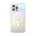 PopSockets iPhone 14 Pro Max Phone Case with MagSafe, Wireless Charging Compatible, Rainbow - Shimmer