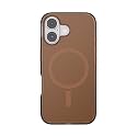 PopSockets iPhone 16 Phone Case with MagSafe, Wireless Charging Compatible, Neutral - Amber