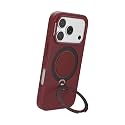 PopSockets Low-Pro iPhone 18 Pro Case, Built-in Grip- Burgundy
