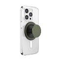 PopSockets Phone Grip for MagSafe, Magnetic Holder- Knurl Olive