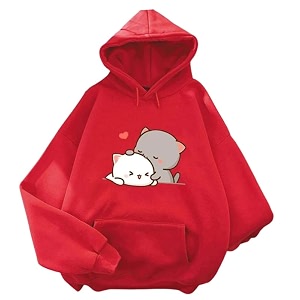 Popster Printed Hooded Sweatshirt Hoody Fleece Regular