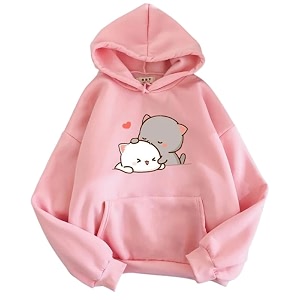 Popster Printed Hooded Sweatshirt Hoody Fleece Regular