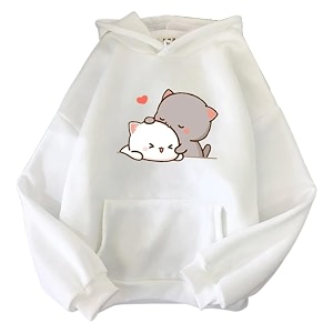 Popster Printed Hooded Sweatshirt Hoody Fleece Regular