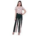 POPWINGS Casual Bagru Printed Cotton Top and Skirt Set for Women || Pom Pom Top and Long Slit Skirt Set for Women || Two Piece Women Set for Summer
