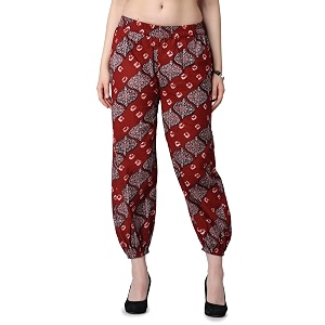 POPWINGS Casual Bagru Printed Joggers for Women
