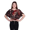 POPWINGS Casual Batwings Sleeves Round Neck Floral
