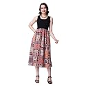 POPWINGS Casual Boho Printed and Solid Peplum