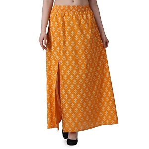 POPWINGS Casual Ethnic Bagru Print Long Slit