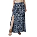 POPWINGS Casual Ethnic Bagru Print Long Slit