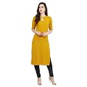 POPWINGS Casual Plain Key Hole streachable Kurti