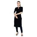 POPWINGS Casual Plain Key Hole streachable Kurti