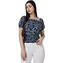 POPWINGS Casual Printed Crop Top for Women