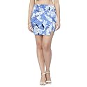 POPWINGS Casual Printed Pencil Slit Skirt for