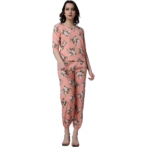 POPWINGS Casual Printed Top and Joggers Set