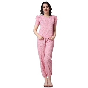 POPWINGS Casual Printed Top and Joggers Set