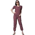 POPWINGS Casual Printed Top and Joggers Set