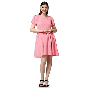 POPWINGS Casual Self Crush Design Solid Knee