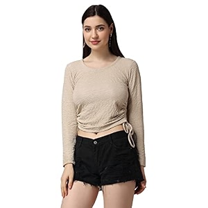 POPWINGS Casual Self Design Regular Fit Polyester