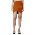 POPWINGS Casual Shimmer Solid Sarong Mini Skirt