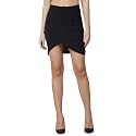 POPWINGS Casual Shimmer Solid Sarong Mini Skirt