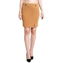 POPWINGS Casual Solid Front Slit Button Styling