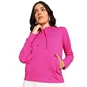 POPWINGS Casual Solid Hooded Pocket Sweatshirt for