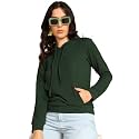 POPWINGS Casual Solid Hooded Pocket Sweatshirt for
