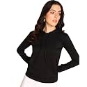 POPWINGS Casual Solid Hooded Pocket Sweatshirt for
