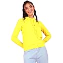 POPWINGS Casual Solid Hooded Pocket Sweatshirt for