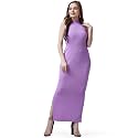 POPWINGS Casual Solid Long Bodycon Dress for