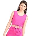 POPWINGS Casual Solid Ribbed Crop Top for