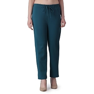 POPWINGS Casual Solid Trousers for Women