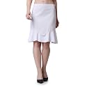 POPWINGS Casual Twill Frill Knee Length Pencil