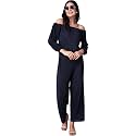POPWINGS Casual Wrinkle Full Sleeves Off-Shoulder Top