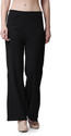 POPWINGS Flared Women Black Trousers