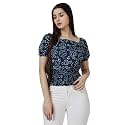 POPWINGS Women Casual Bagru Print Top With