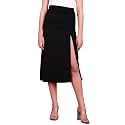 POPWINGS Women Casual Beige Long Slit Self