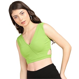 POPWINGS Women Casual Rust Self Design Rib