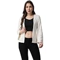 POPWINGS Women Polyester Open Neck Shrug