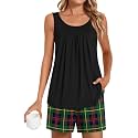 POPYOUNG Pajama Set for Women Summer 2 Piece Lounge Shorts Sets Sleepwear