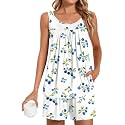 POPYOUNG Pajama Set for Women Summer 2 Piece Lounge Shorts Sets Sleepwear