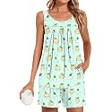 POPYOUNG Pajama Set for Women Summer 2 Piece Lounge Shorts Sets Sleepwear