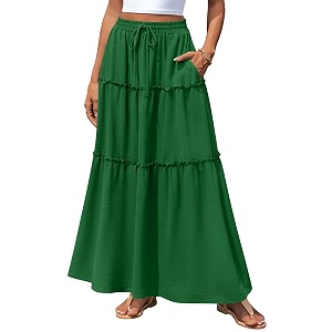 POPYOUNG Womens Dress Fall Outfits Casual Midi