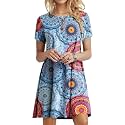 POPYOUNG Women39s Dress Fall Outfits Casual Midi