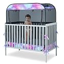 Porayhut Portable Baby Crib Net Safety Mesh Tent,Pop up Infant Mosquito Net, See Through Canopy Netting Cover for Baby&Toddler to Keep Baby from Climbing Out.